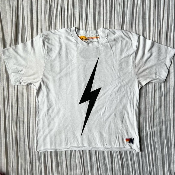 Aviator Nation Tops - Aviator nation white lightning t-shirt!